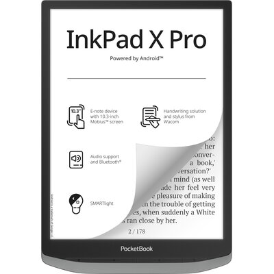Czytnik e-booków POCKETBOOK 1040D InkPad X Pro 10.3", Podświetlany ekran, Wi-Fi, Bez reklam