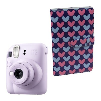 Aparat FUJIFILM Instax Mini 12 Fioletowy + Album MODUS Instax Mini Hearts T3569