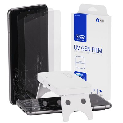 Folia ochronna WHITESTONE Dome UV Gen Film do Google Pixel 8 Pro (2szt.) + lampa UV