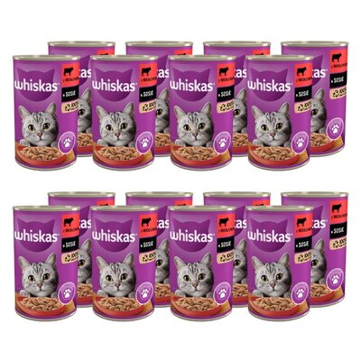 Karma dla kota WHISKAS Wołowina 16 x 400 g