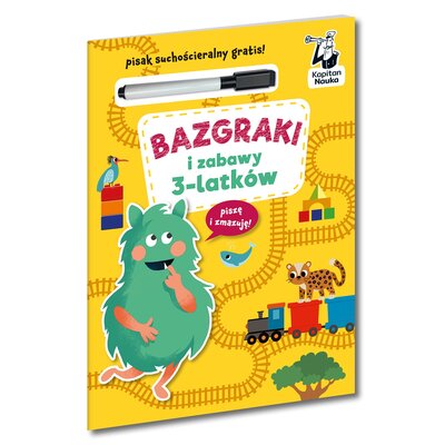 Książka z zadaniami Bazgraki i zabawy 3-latków (miękka okładka)