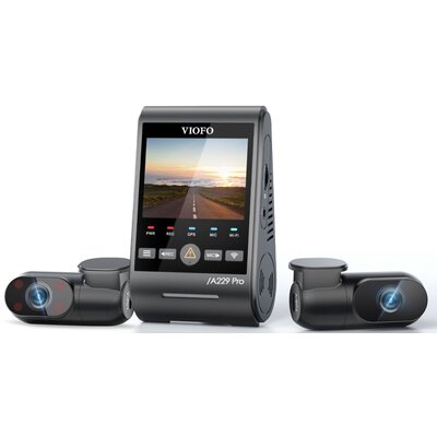 Wideorejestrator VIOFO A229 Pro + kamera tylna + kamera wewnętrzna