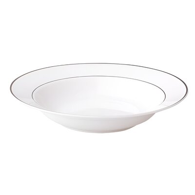 Talerz AMBITION Aura Silver 23 cm Biało-srebrny