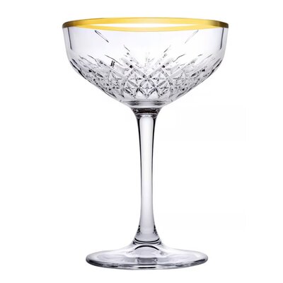 Zestaw kieliszków PASABAHCE Coupe Timeless Gold 255 ml (4 sztuki)