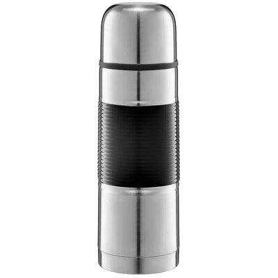 Termos AMBITION Gummy 750 ml Srebrno-czarny
