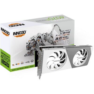 Karta graficzna INNO3D GeForce RTX 4070 Ti Super Twin X2 OC White 16GB DLSS 3