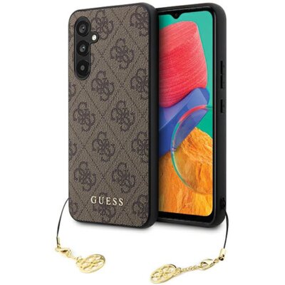 Etui GUESS 4G Charms Collection do Samsung Galaxy S23 FE Brązowy