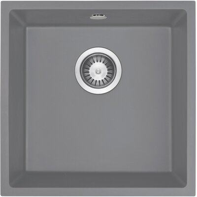 Zlewozmywak jednokomorowy DEANTE Corda ZQA S10A Szary metalik 44x44