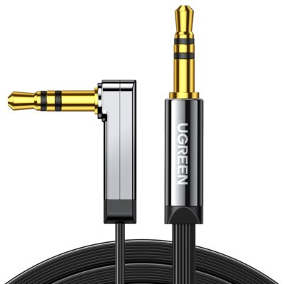 Kabel kątowy Mini Jack 3.5 mm - Mini Jack 3.5 mm UGREEN AV119 5m Czarny