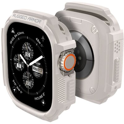 Etui SPIGEN Rugged Armor do Apple Watch Ultra z serii 1/2/3 (49mm) Beżowy