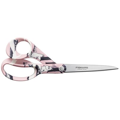 Nożyczki uniwersalne FISKARS Muminki ABC Miłość 1067188 dla praworęcznych ergonomiczne (21 cm)