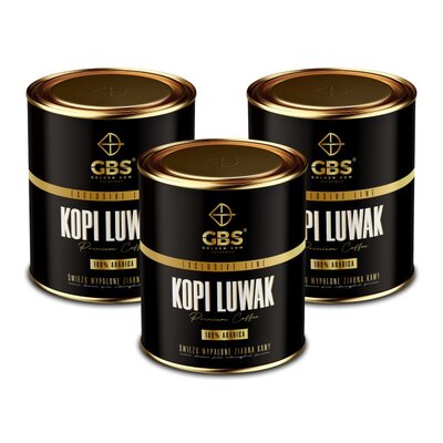 Kawa ziarnista GOLDEN BOW SOLUTIONS Exclusive Line Kopi Luwak Arabica 3 x 0.1 kg