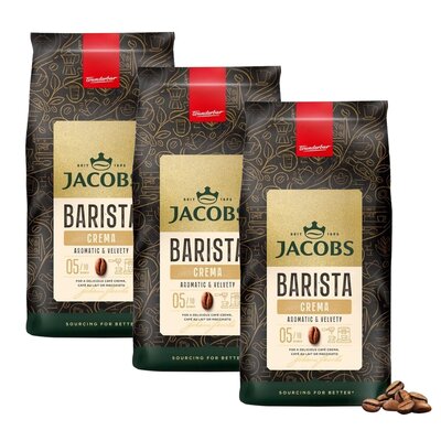 Kawa ziarnista JACOBS Barista Editions Crema 3 x 1 kg