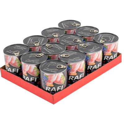 Karma dla psa RAFI z królikiem, borówką i żurawiną 12 x 800 g