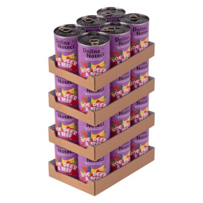 Karma dla psa DOLINA NOTECI Superfood z sarną i wołowiną 24 x 400 g
