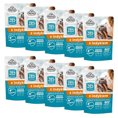 Karma dla kota FRENDI Indyk 10 x 100 g