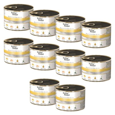 Karma dla psa DOLINA NOTECI Junior Żołądki z kurczaka z wątróbką cielęcą 10 x 185 g