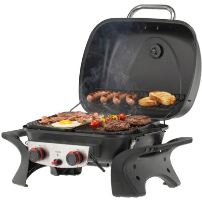 Grill ogrodowy gazowy YATO YG-20005 Yake Czarny 5 kW 47 x 37 cm
