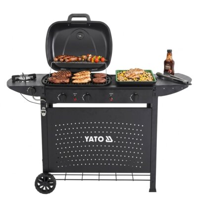 Grill ogrodowy gazowy YATO YG-20008 11 kW 48 x 37 cm