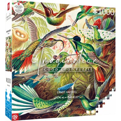 Puzzle CENEGA Merch: Imagination: Ernst Haeckel Hummingbirds Kolibry (1000 elementów)