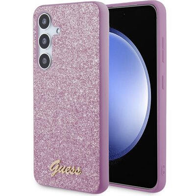 Etui GUESS Glitter Script do Samsung Galaxy S24 Fioletowy