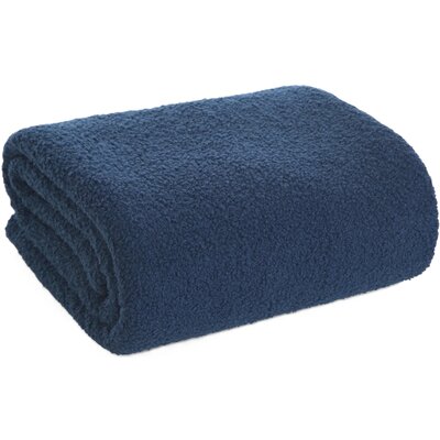Koc EUROFIRANY Bukla 200 x 220 cm Granatowy