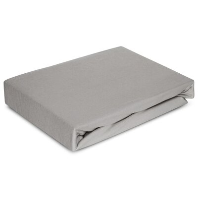 Prześcieradło EUROFIRANY Jersey 4 90 x 200 cm Srebrny