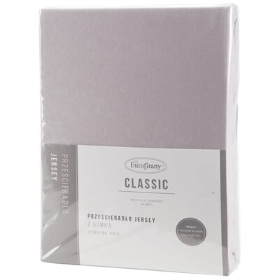 Prześcieradło EUROFIRANY Jersey 220 x 200 cm Jasnoszary