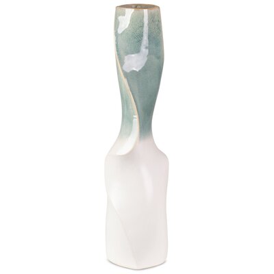 Wazon EUROFIRANY Liana 16 x 62 cm Kremowo-miętowy