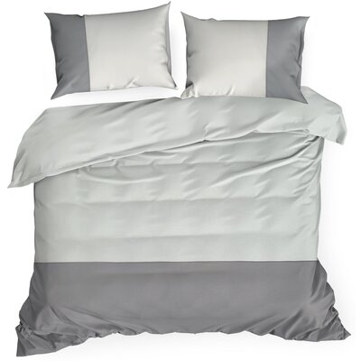 Pościel EUROFIRANY Nova Duo 220 x 200 cm Biało-stalowy