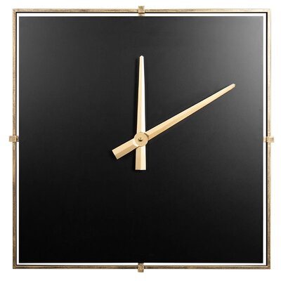 Zegar ścienny EUROFIRANY 22 80 x 80 cm Czarno-złoty
