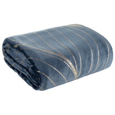 Koc EUROFIRANY Lotos 150 x 200 cm Granatowy