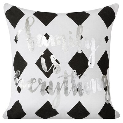 Poszewka EUROFIRANY Enola 40 x 40 cm Biało-czarny