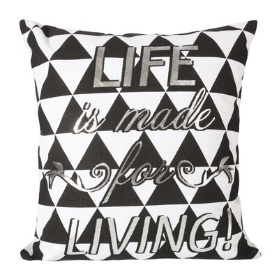 Poszewka EUROFIRANY Nela 2 40 x 40 cm Biało-czarny