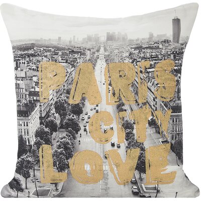 Poszewka EUROFIRANY Paris 40 x 40 cm Biało-stalowy