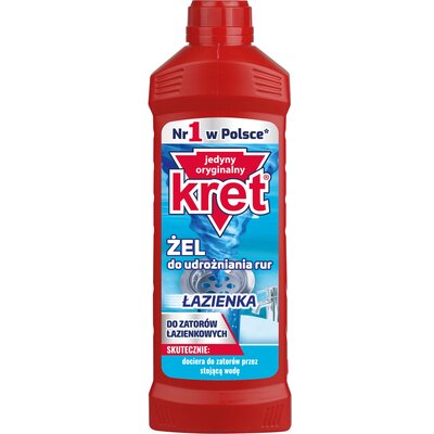 Żel udrażniający do rur KRET Łazienka 500 ml