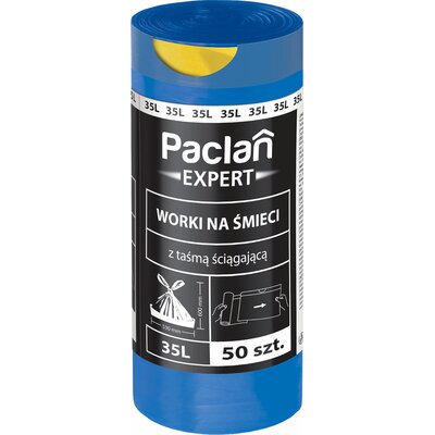 Worki na śmieci PACLAN Expert 35 L (50 szt.) Niebieski