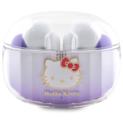Słuchawki dokanałowe HELLO KITTY Kitty Head Logo Wodoodporne Fioletowy