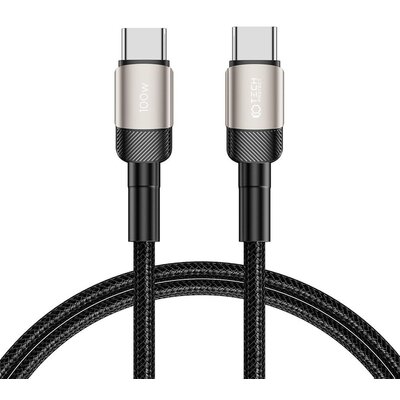 Kabel USB-C - USB-C TECH-PROTECT UltraBoost EVO PD100W/5A 1 m Czarno-beżowy