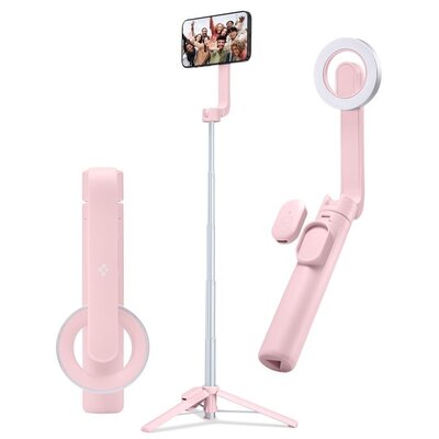Zdjęcia - Uchwyt do selfie Spigen Uchwyt selfie  S570W MagSafe Bluetooth Tripod Różowy 