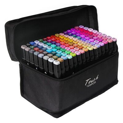 Zestaw markerów alkoholowych dwustronnych EXTRALINK (120 sztuk)