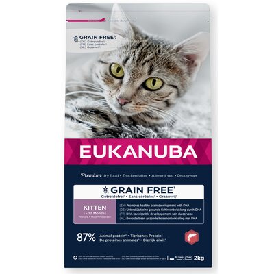 Karma dla kota EUKANUBA Grain Free Kitten Łosoś 2 kg