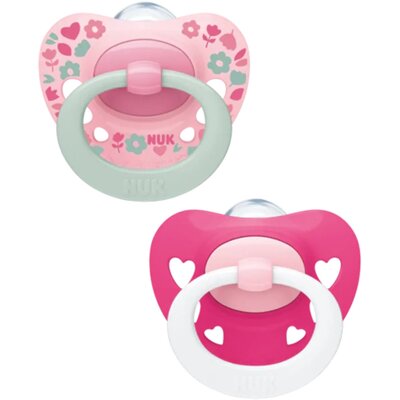 Smoczek NUK Signature 18-36m (2 sztuki) Różowy