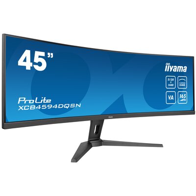 Фото - Монітор Iiyama Monitor  ProLite XCB4594DQSN-B1 44.5" 5120x1440px 165Hz 0.8 ms  Curved [MPRT]