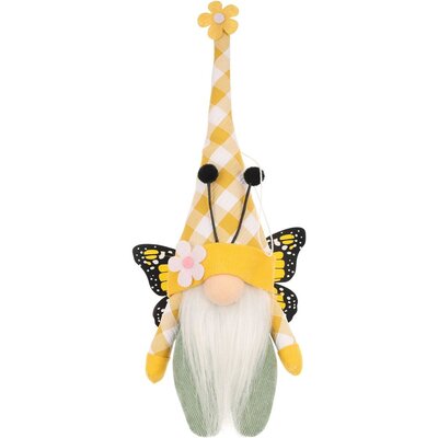 Skrzat wielkanocny SASKA GARDEN Gnom Motyl Żółty 25 cm
