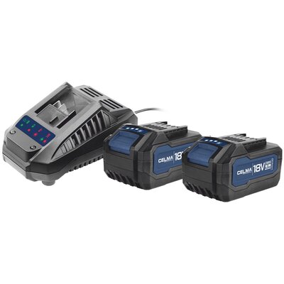 Zestaw akumulatorów CELMA Professional OBS 2x 4.0 Ah 18V + ładowarka
