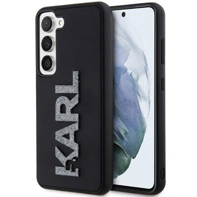 Etui KARL LAGERFELD 3D Rubber Glitter Logo do Samsung Galaxy S23 Czarny