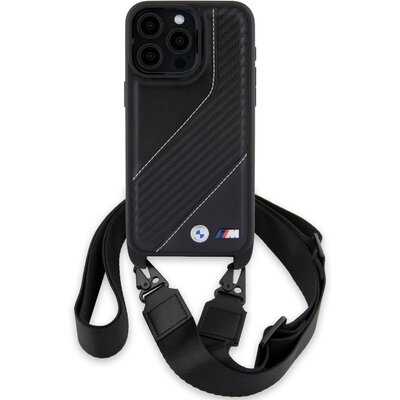 Etui BMW M Edition Carbon Stripe Strap do Apple iPhone 15 Pro Czarny