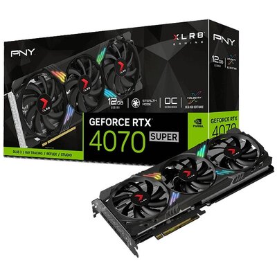 Karta graficzna PNY GeForce RTX 4070 Super XLR8 Gaming Verto Epic-X RGB OC Triple Fan 12GB DLSS 3