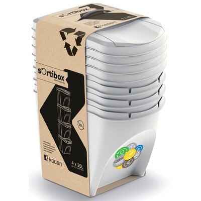 Kosza na śmieci KEDEN SORTIBOX IKWB25S4 4 x 25L Szary